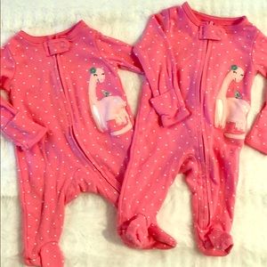 Baby Girl Carter's Polka-Dot Dino Sleep & Play